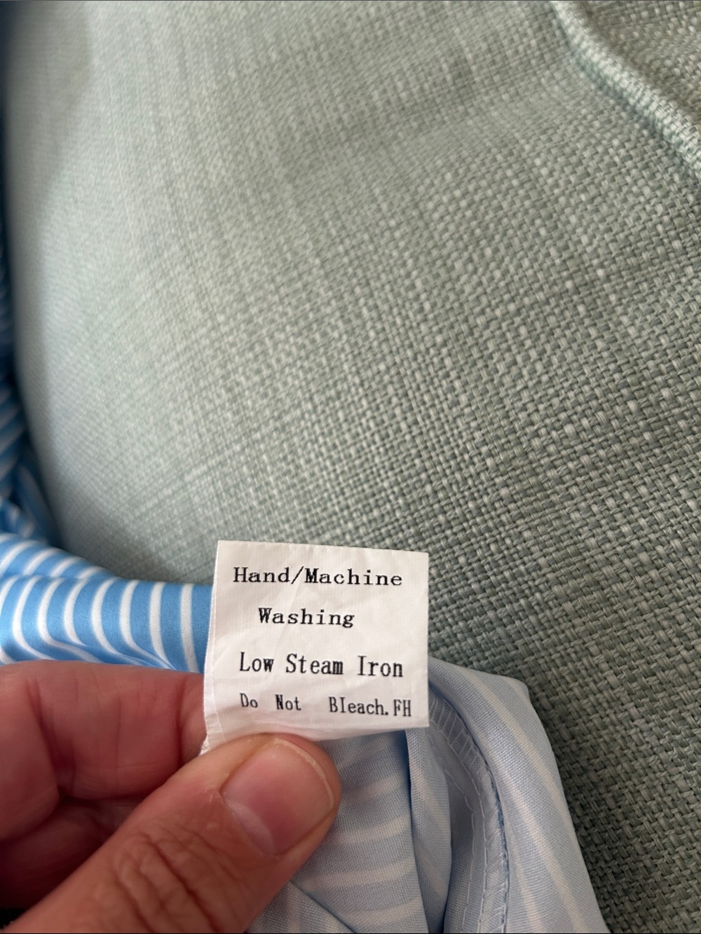 Light Blue Pinstripe Maxi Dress - Picture 10 of 11